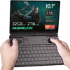 GPD-WIN-MAX-2-2024-LISTING-NEW-DONE-01.32-2 The GPD Win Max 2 (2024) is shown running The Witcher game on its display. The device features impressive specifications, including up to 64GB of RAM, up to 4TB SSD NVMe storage, and a Ryzen 7 8840U CPU, highlighting its capability to handle demanding games with ease.