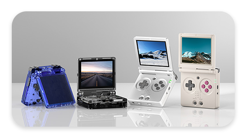 Anbernic RG35XXSP Retro Gaming Handheld Console in a variety of colours