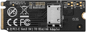 Layer-12 - DROIX EU Image of the GPD G1 2024 M.2 NVMe Protocol to Oculink SFF-8612 Interface Adapter Card, offering compact expansion for graphics cards