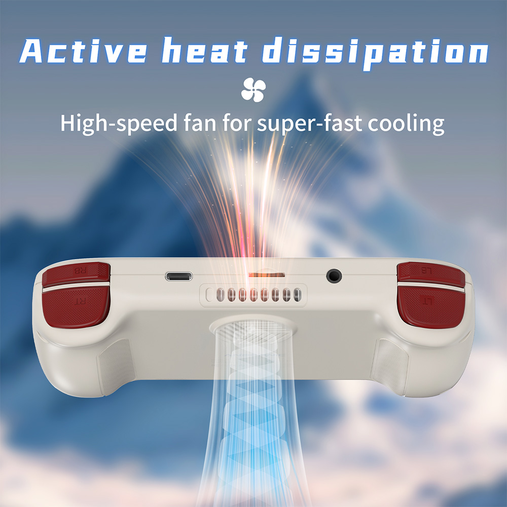 ANBERNIC-RG-CUBE-MARKETING-DONE-05 - DROIX EU Cooling: Includes a high-speed fan and active heat dissipation for sustained performance during extended gaming sessions.