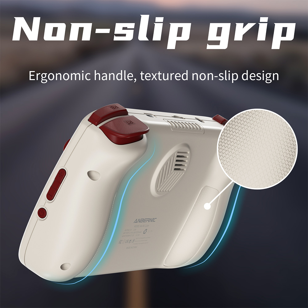 ANBERNIC-RG-CUBE-MARKETING-DONE-07 - DROIX EU Non-slip grip for Anbernic RG Cube - Textured surface ensures secure and comfortable handling during gaming sessions. Enhances control and stability for extended play