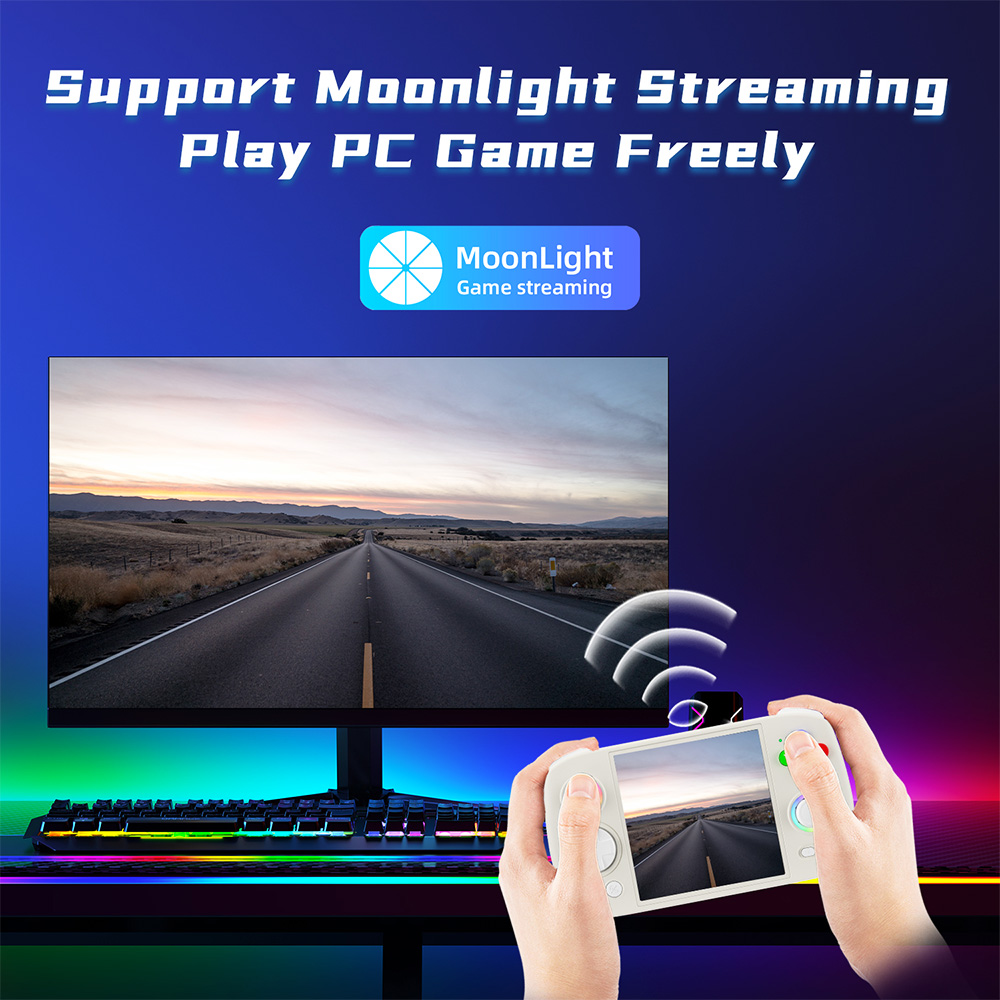 ANBERNIC-RG-CUBE-MARKETING-DONE-09 - DROIX EU Support for Moonlight streaming: Anbernic RG Cube allows streaming and playing PC games remotely using Moonlight, offering versatility and expanding gaming options beyond its built-in library