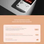 Primo piano del modello bianco di AYANEO Pocket DMG, che mostra i pulsanti e il design. In basso, vengono mostrate le informazioni sulle caratteristiche di connettività, tra cui il supporto per la nuova tecnologia WiFi e BT 5.3, l'interfaccia USB 3.2 Gen 2 Type-C e uno slot per schede Micro SD con velocità di lettura fino a 100MB/s. 