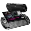 GPD-WIN-4-2025-LISTING-32-2-370-01 A detailed feature showcase of the GPD WIN 4 (2025) powered by the AMD Ryzen AI Pro 9 HX 370 and AMD Radeon 890M Graphics. It offers 32GB LPDDR5x RAM, a 6โ Gorilla Glass touchscreen, and 2TB PCIe 4.0 NVMe SSD. Key highlights include AI-driven innovation and next-gen connectivity like Wi-Fi 6E and Bluetooth 5.3. The tagline reads, "Unleash the future of gaming"