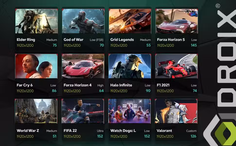 GPD-WIN-MAX-2-2024-MARKETING-NEW-DONE-02 - DROIX EU An image of the GPD Win Max 2 (2024) gaming laptop displaying a high-definition AAA game on its screen. The vibrant and detailed graphics illustrate the device's powerful gaming capabilities, with the laptop's compact design and gaming controls visible, emphasizing its suitability for playing top-tier games.