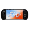 Φορητή κονσόλα παιχνιδιών AYANEO Pocket EVO με κομψή μαύρη σχεδίαση και ζωντανή οθόνη OLED 7 ιντσών που αναδεικνύει το λογότυπο AYANEO Pocket EVO σε μια δυναμική κόκκινη, λευκή και μπλε διαβάθμιση.