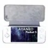 "AYANEO Pocket S Case open, revealing the inner lining designed to prevent scratches, with the device securely placed inside for optimal protection.
